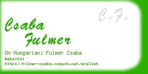 csaba fulmer business card